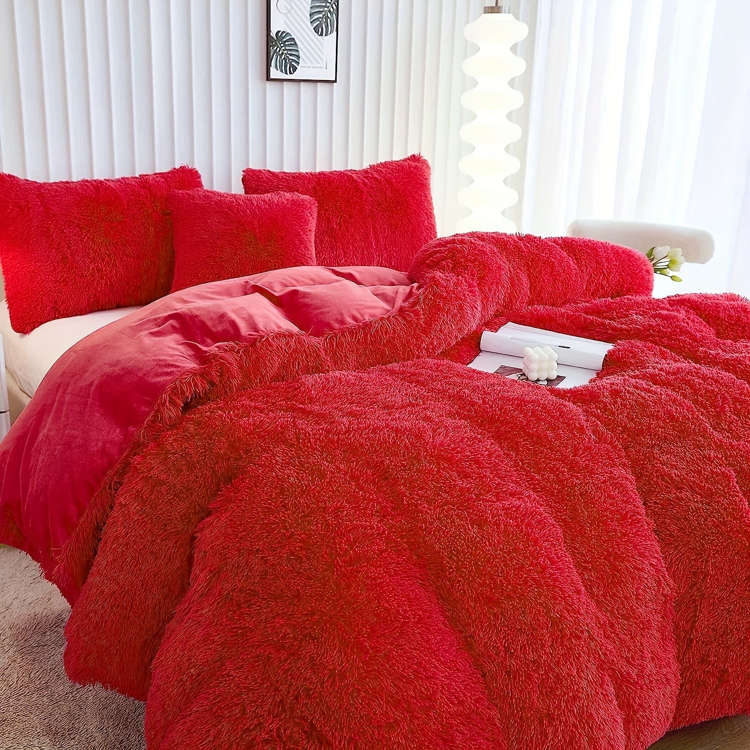 Ultra Plush Plush Bedding Set with Zipper - Luxury &amp; Comfort