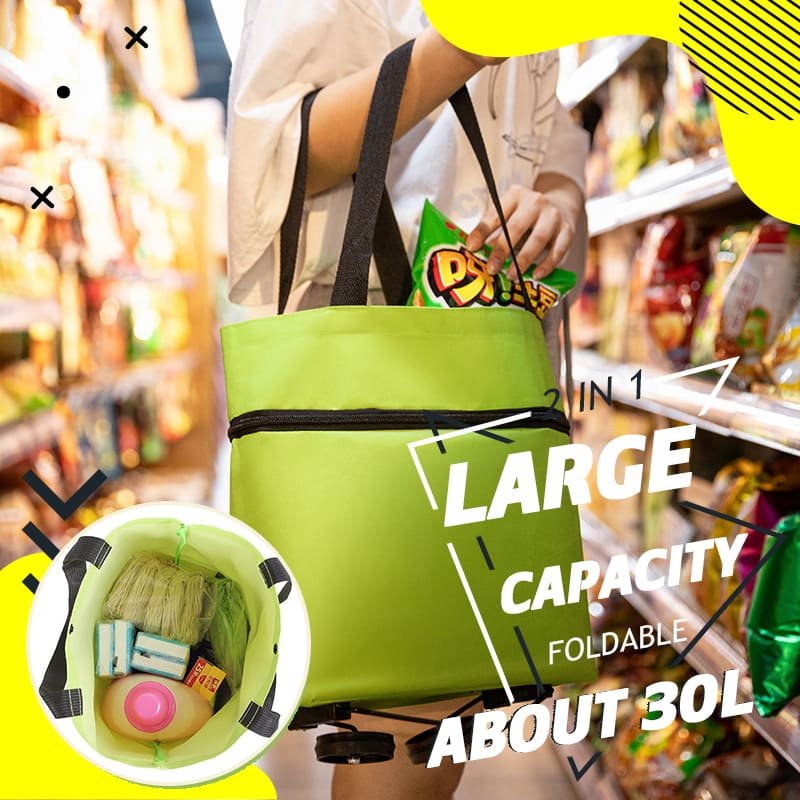 CarryFlex - Practical 2-in-1 Shopping Trolley with Wheels