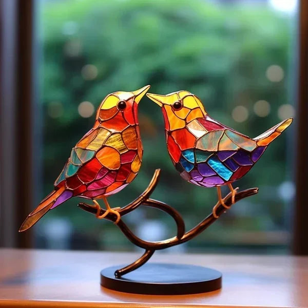 Crystalbird - Fåglar av Färgat Glas för en Raffinerad Inredningsdesign