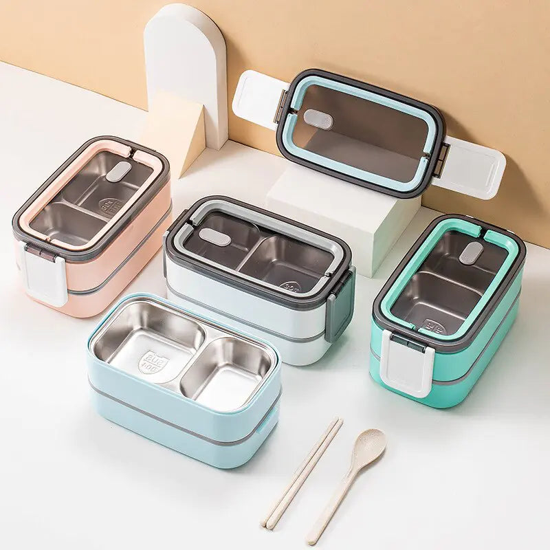 MealMate - Trendy 2-layer RVS Lunch Box