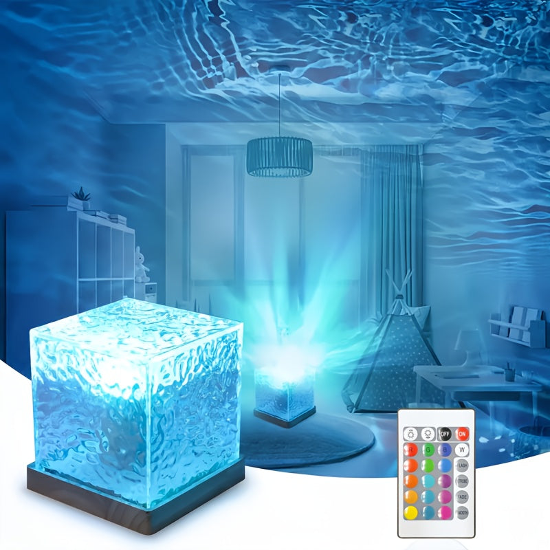 OceanWave - LED Nattlampa med 16 Färger och Våg Effekt