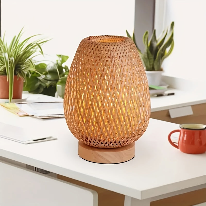 BambooGlow – Handmade LED Table Lamp with USB
