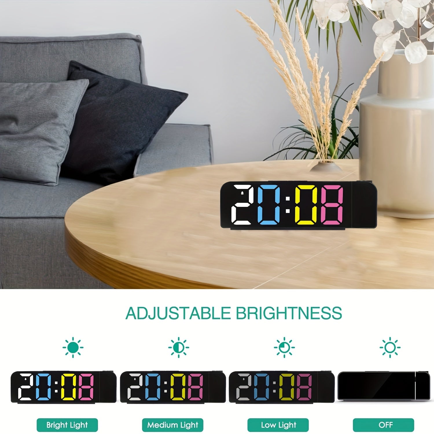 TimeView – Modern Digital Wall Clock with Projector