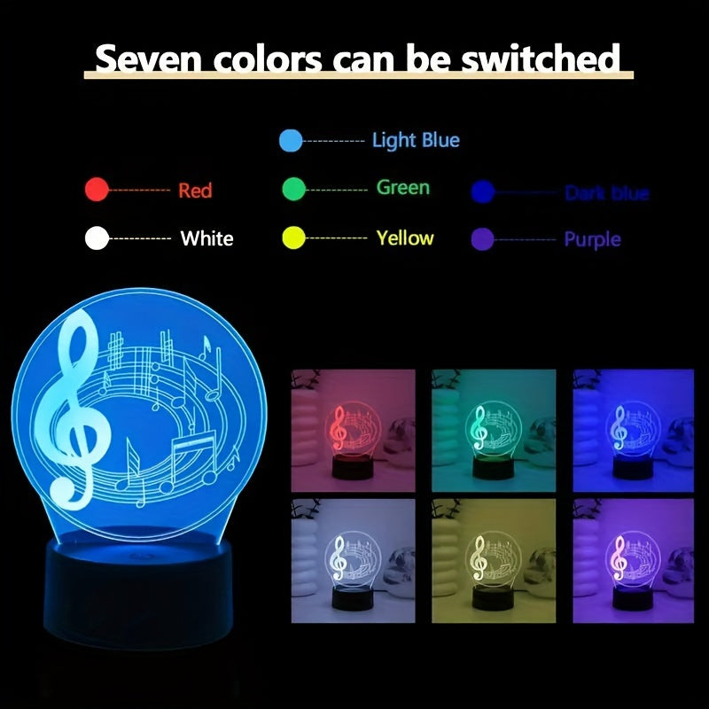MelodyGlow Lamp - USB Desk Lamp with Music Symbols
