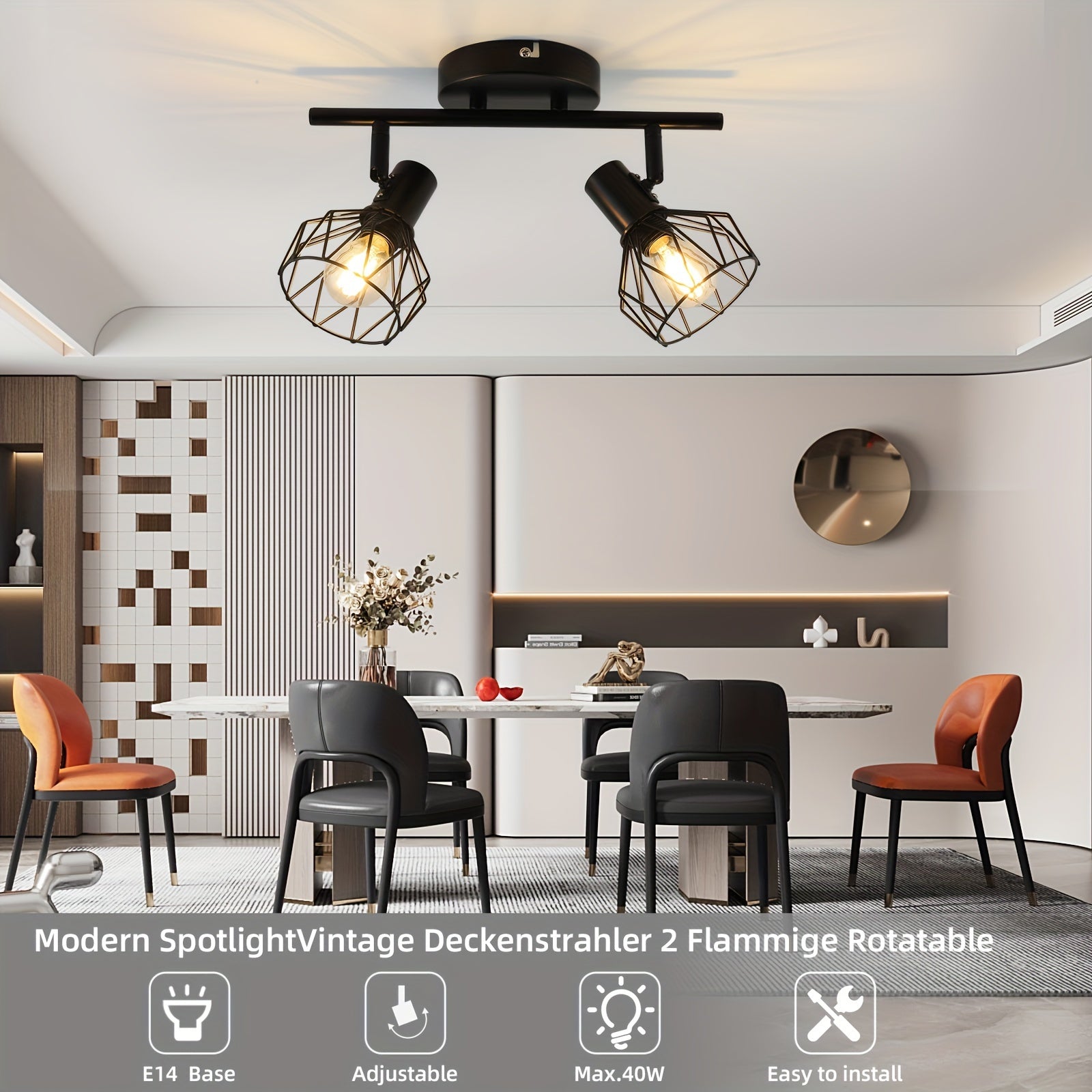 SpotFlex Light – Adjustable LED Ceiling Light with 2 Balls