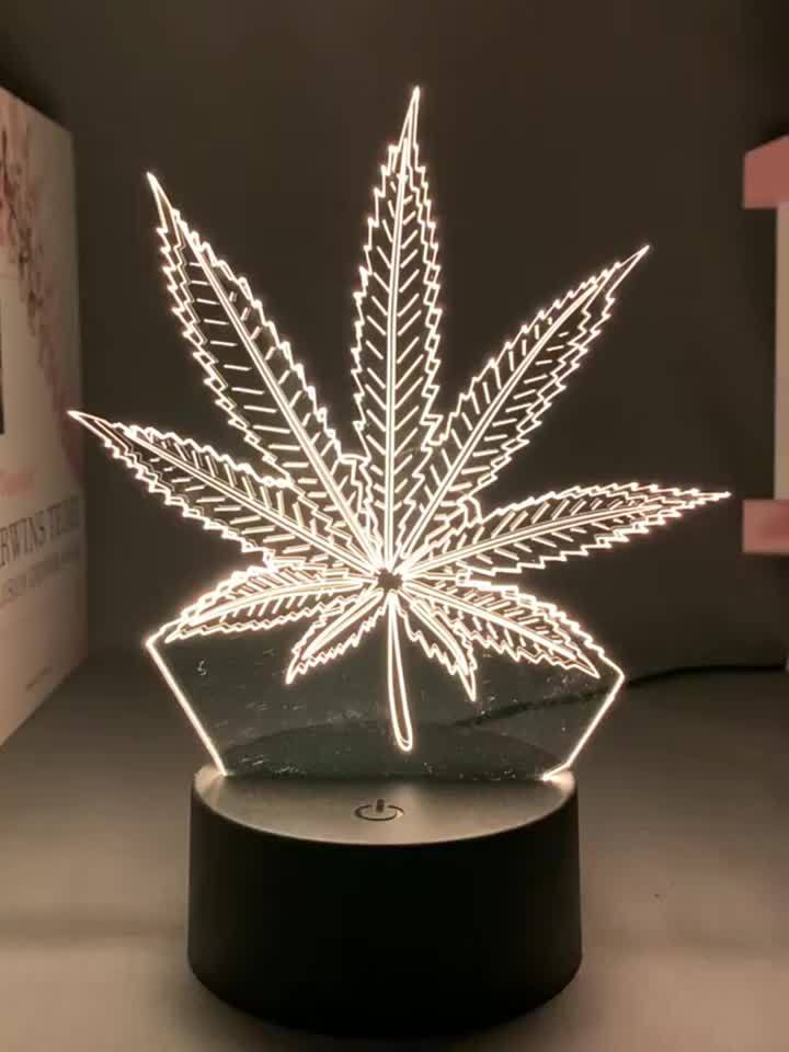 HempGlow - 3D Acrylic Table Lamp Night Light