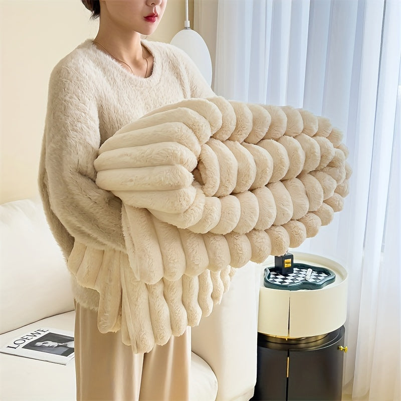LuxFaux – Luxurious Rabbit Fur Blanket for Ultimate Comfort