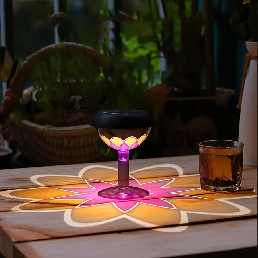 SolarBloom Lamp – Solar Table Lamp with Floral Design