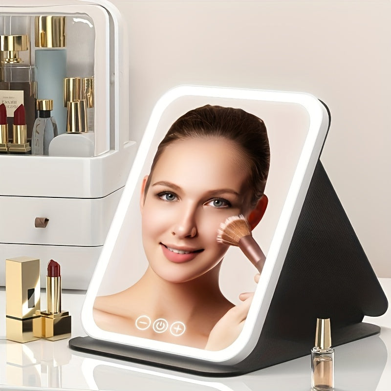 GlowMirror – LED Makeup Mirror with USB Charging
