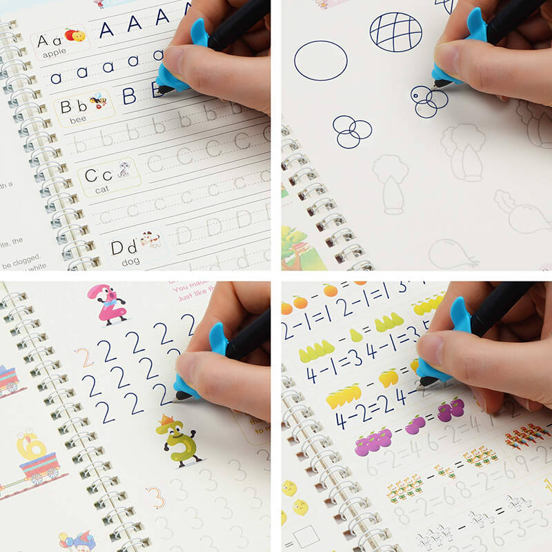 ScribbleJoy Book - Reusable Educational Writing Book for Children