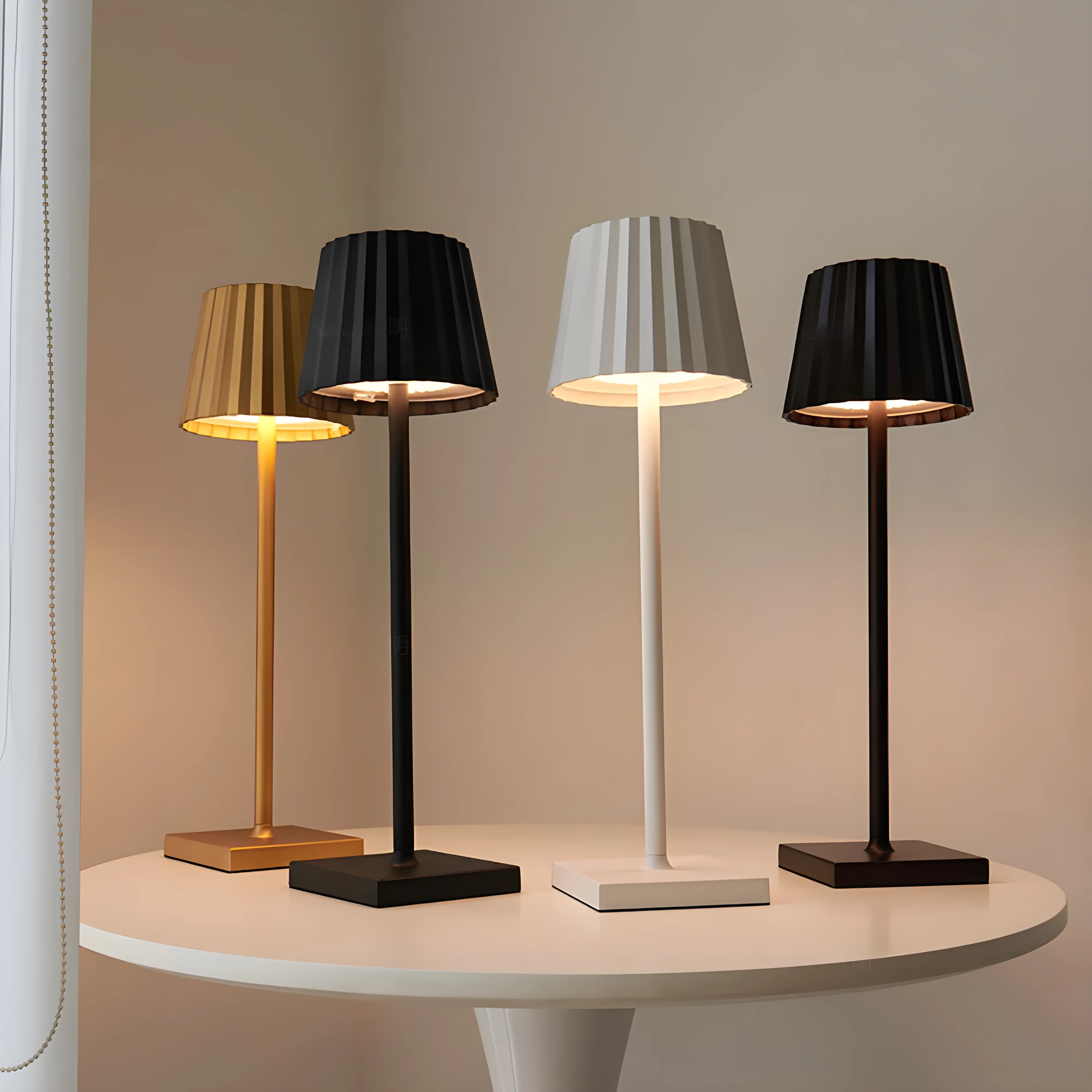 Luxe Scandinavian Wireless Table Lamp Arlo – Elegant LED Lighting with USB Charging Function