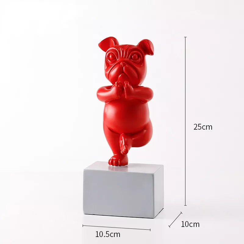 HappyPup Bulldog Sculptures - Playful Home Decor