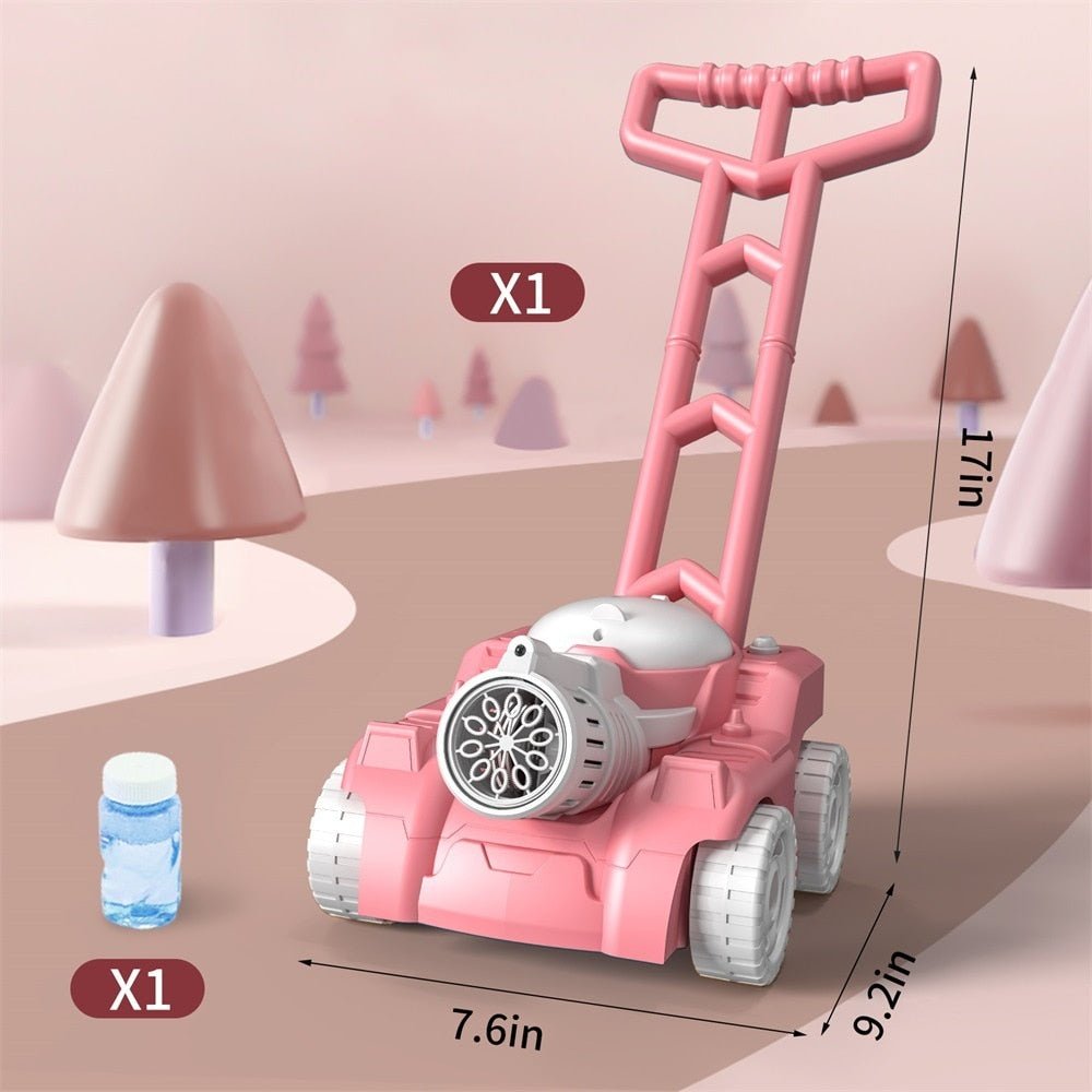 BubbleMaai Toy - Magic Bubble Lawn Mower for Kids