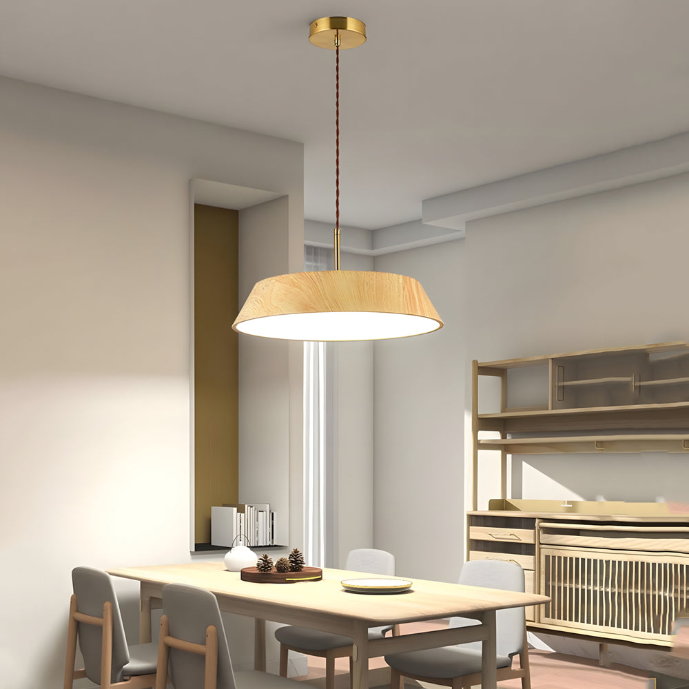 HarmonyGlow Pendant Lamp - Luxurious Wooden LED Pendant Lamp with Japanese Influence
