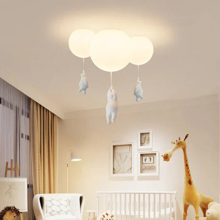CloudBear – Playful children's ceiling lamp with balloon