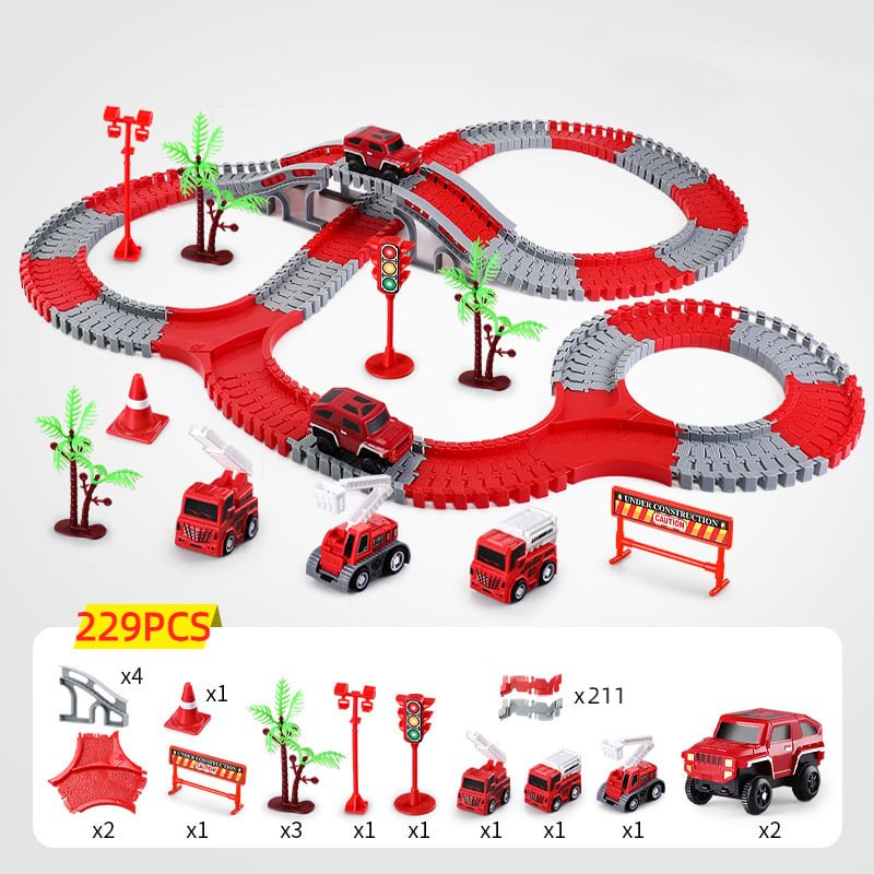 SpeedFlex Track – Flexible Racing Track with LED Vehicles