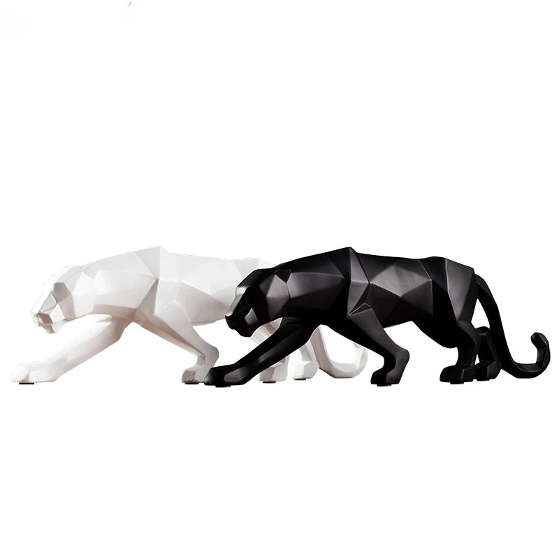 PantherSculpt – Stylish Black and White Panther Sculptures