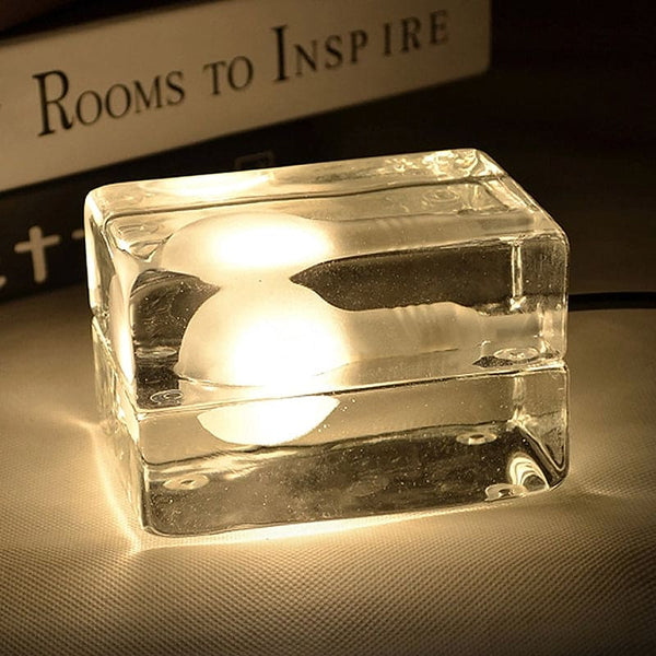 Icecube Lampa - Modern Bordslampa i Form av en Isblock