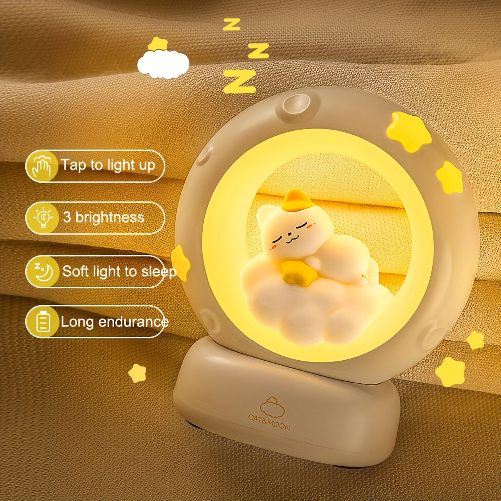 SleepyCat Lampa - Dimbart USB Katt Nattljus