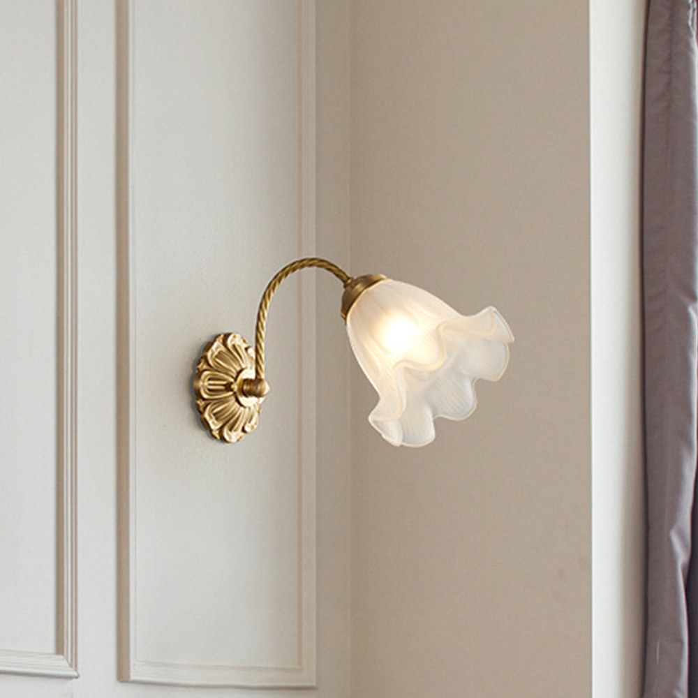 VintageGlow – Retro Glass Wall Lamp for Mood