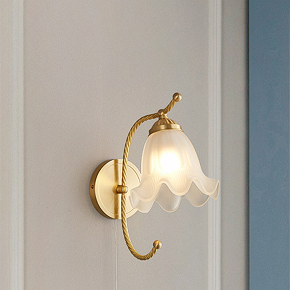 VintageGlow – Retro Glass Wall Lamp for Mood