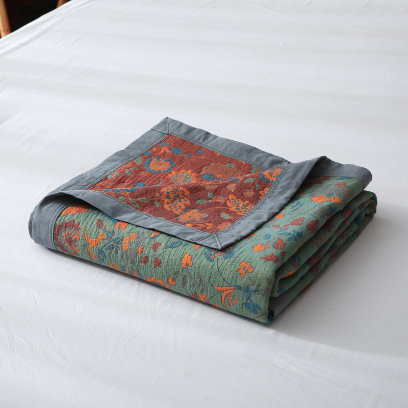 Gothel™ Retro Blommig Pläd – Lyxig Vintage Känsla