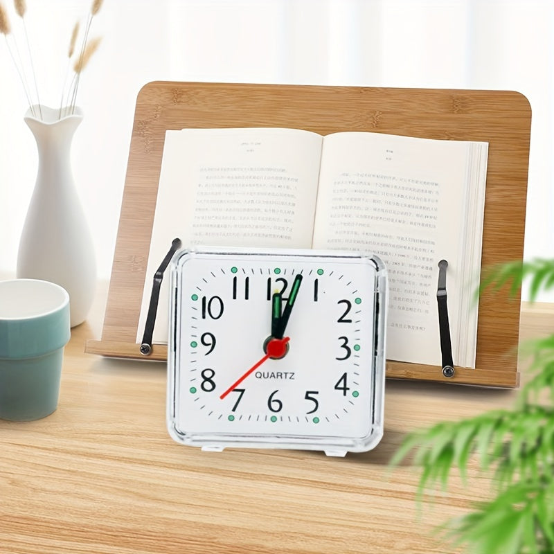 TimeSquare – Minimalist White Alarm Clock for Office &amp; Bedroom
