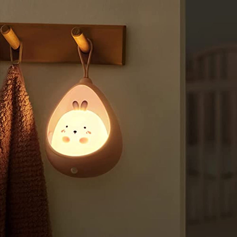 BunnyGlow - Uppladdningsbar Djur Nattlampa med Sensor