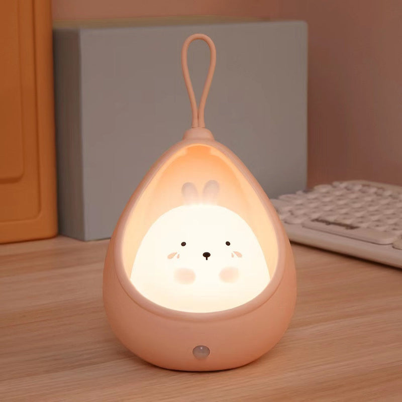 BunnyGlow - Uppladdningsbar Djur Nattlampa med Sensor