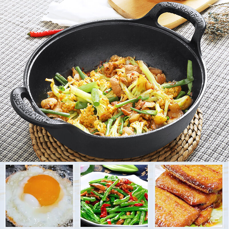 CastePrima Frying Pan - Durable Non-stick &amp; Wooden Lid