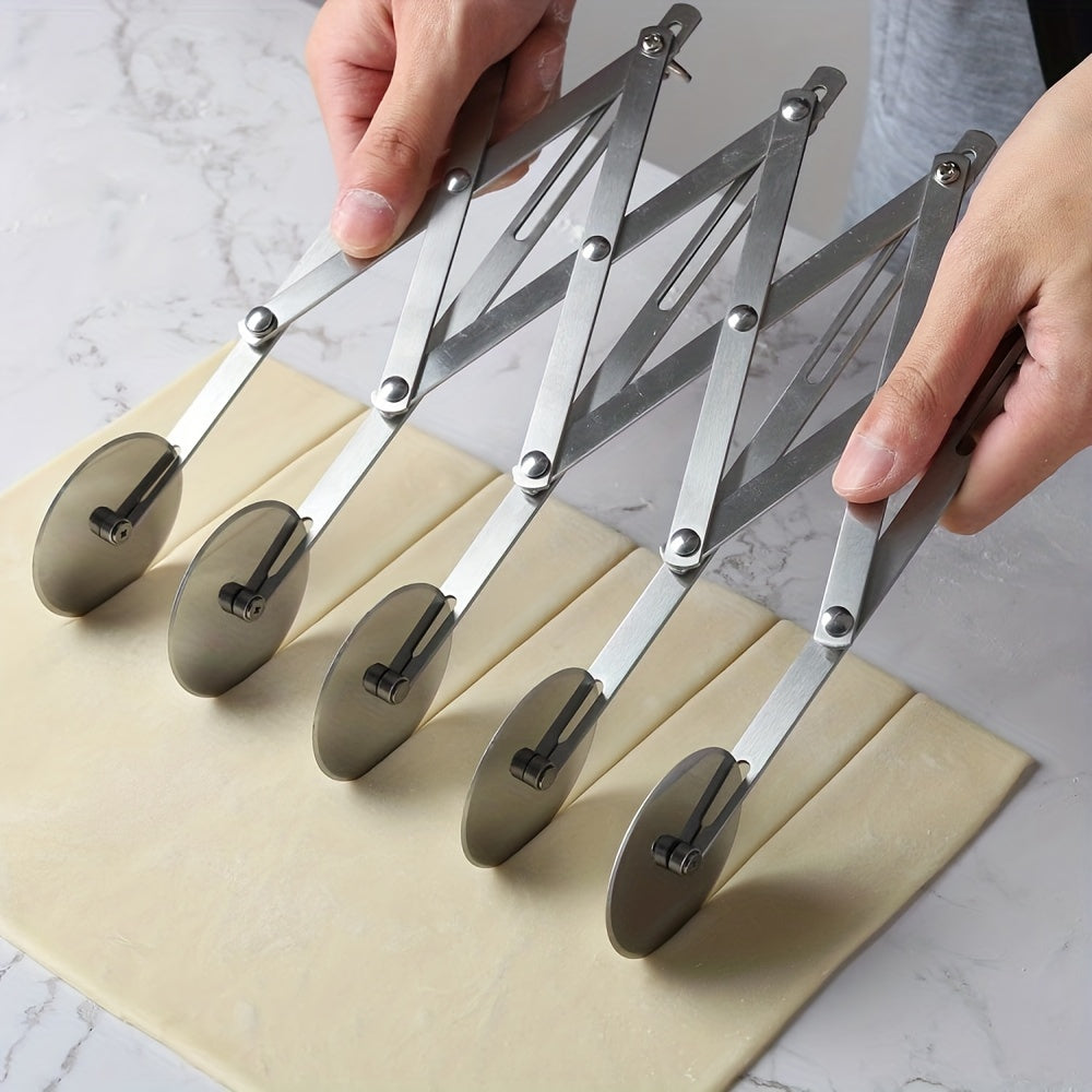 Slizer - Multifunctional 5-Wheel Dough Cutter with Handle