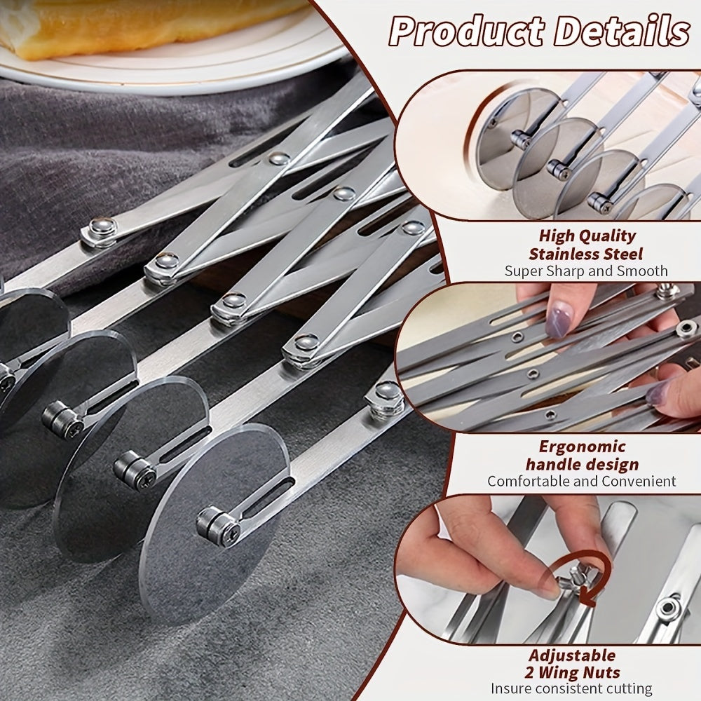 Slizer - Multifunctional 5-Wheel Dough Cutter with Handle
