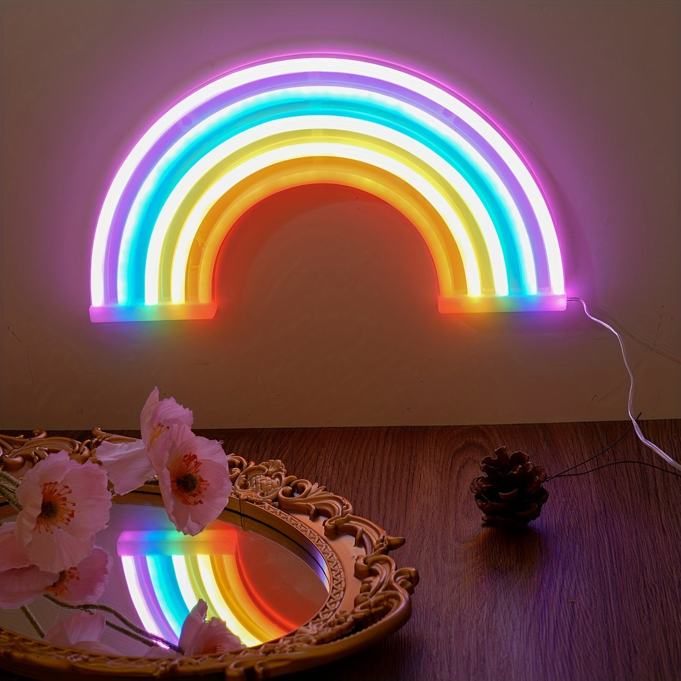 RainbowLight – Färgglad Neon LED-lampa med USB/Batteri