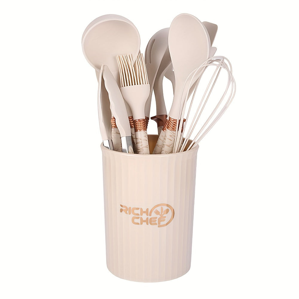 Premium Cooking - Kitchen Joy with the Elegant Silicone Kitchen Utensil Set