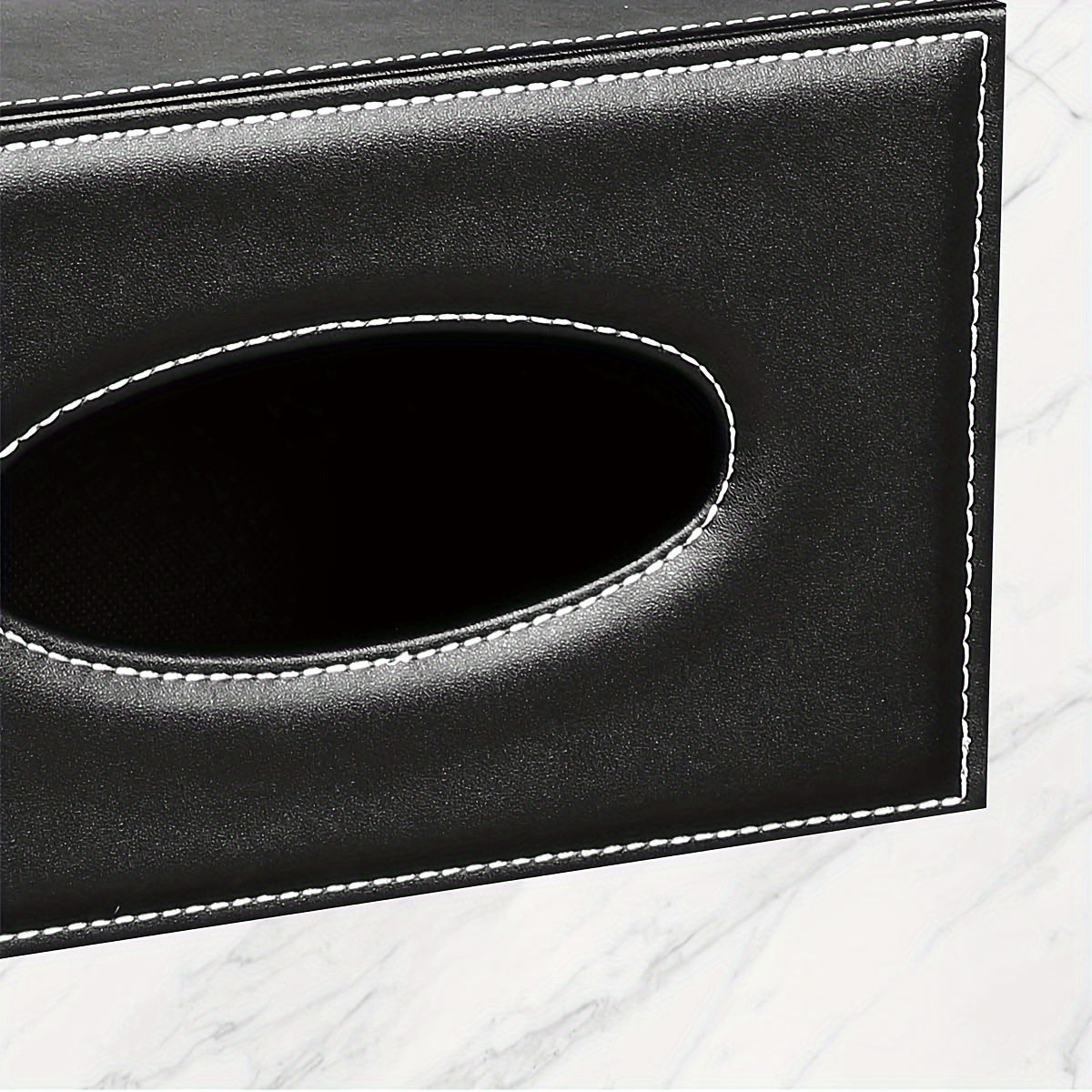 Chic Organizer - Luxurious Faux Leather Storage Box with 4 Compartments