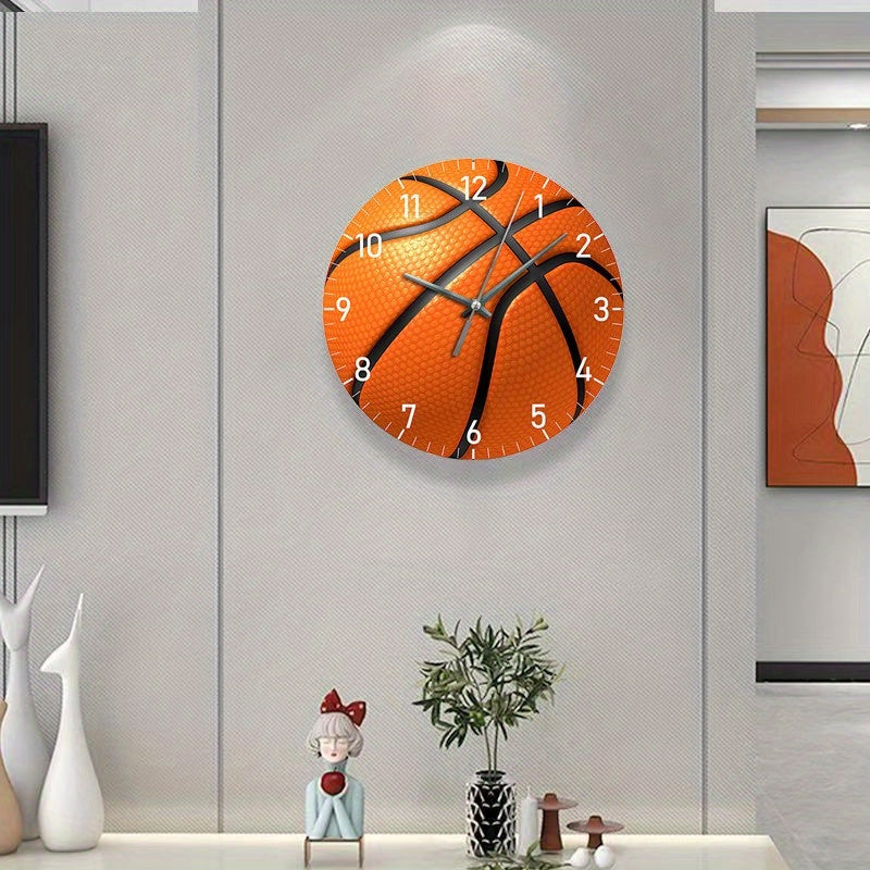HoopsTime Klocka - Design Basketboll Väggklocka