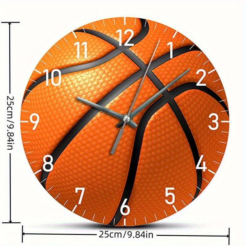 HoopsTime Klocka - Design Basketboll Väggklocka