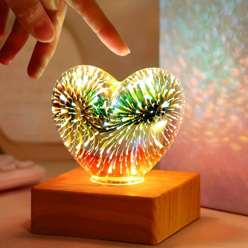 HeartGlow - 3D Heart LED Night Light - USB Lighting