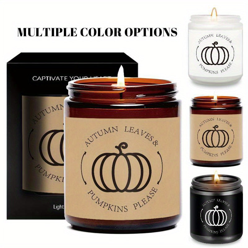 Autumn Glow – Scented Candle with Autumn Leaves &amp; Pumpkins
