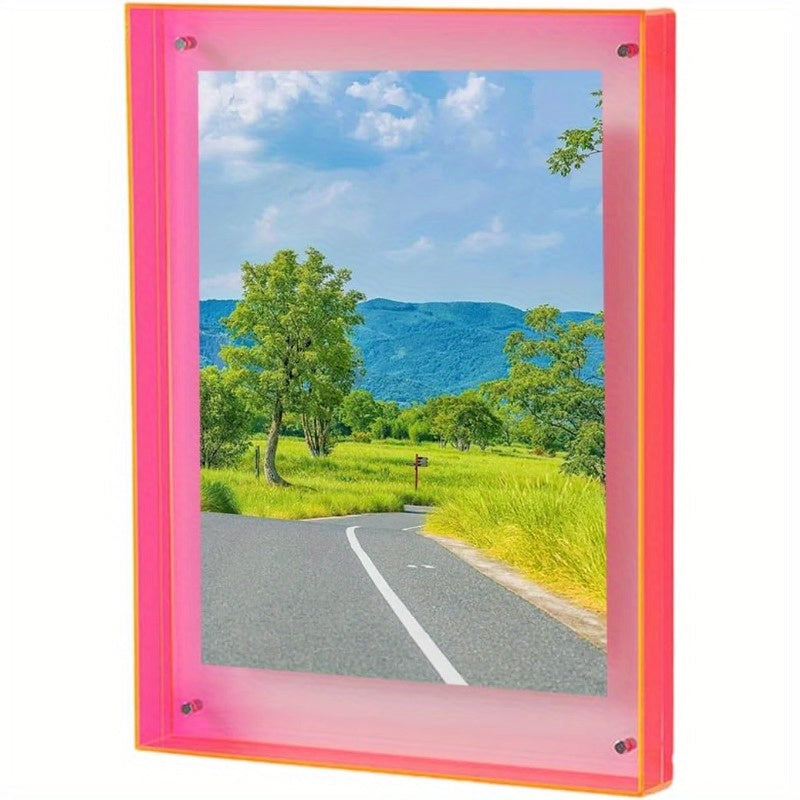Acrylic Frame – Modern Vertical Photo Frame for Table and Wall