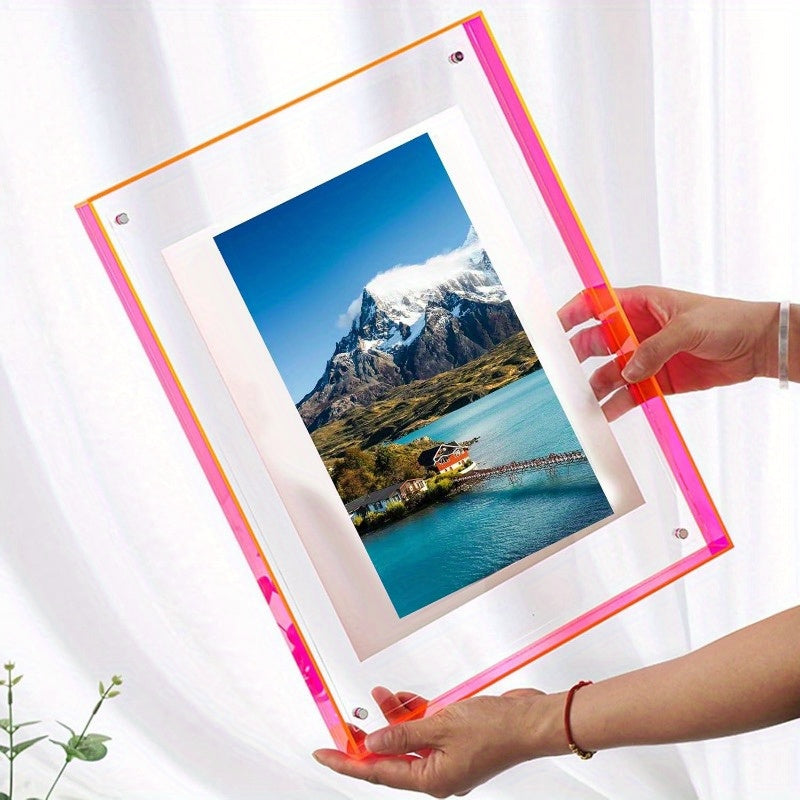 Acrylic Frame – Modern Vertical Photo Frame for Table and Wall