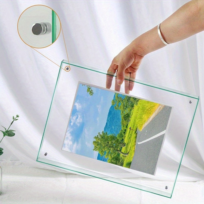 Acrylic Frame – Modern Vertical Photo Frame for Table and Wall