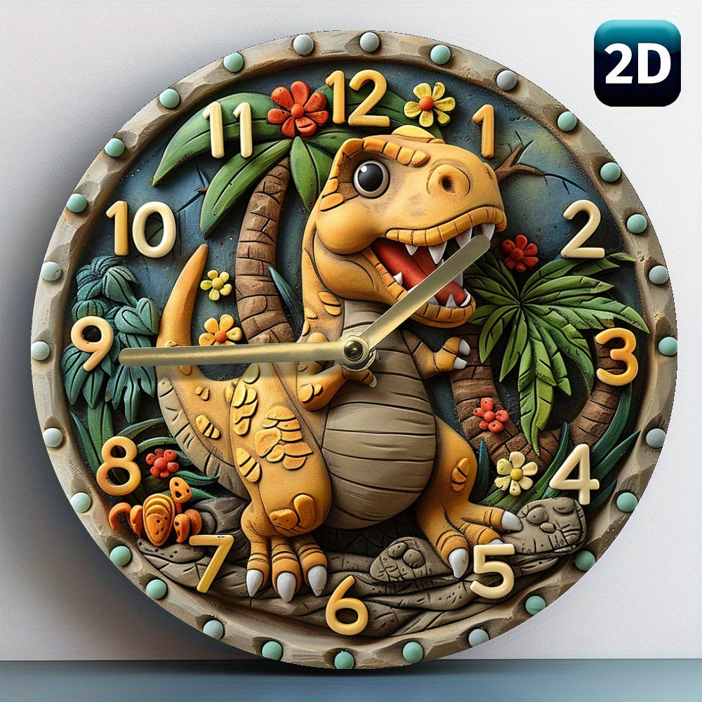 DinoTime Clock – Playful Dinosaur Wall Decoration