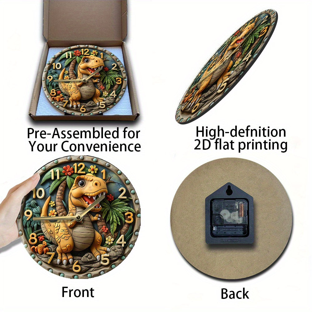 DinoTime Clock – Playful Dinosaur Wall Decoration