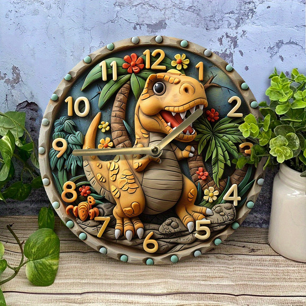 DinoTime Clock – Playful Dinosaur Wall Decoration
