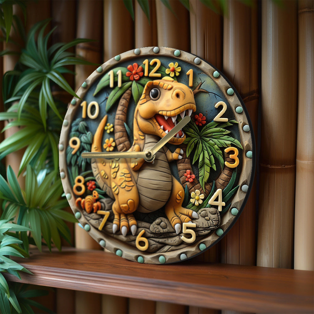 DinoTime Clock – Playful Dinosaur Wall Decoration