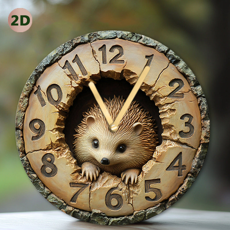 HedgeTime Clock – Stylish Hedgehog Wall Decoration 20 cm