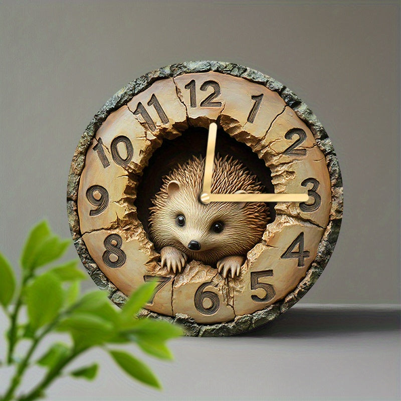 HedgeTime Clock – Stylish Hedgehog Wall Decoration 20 cm