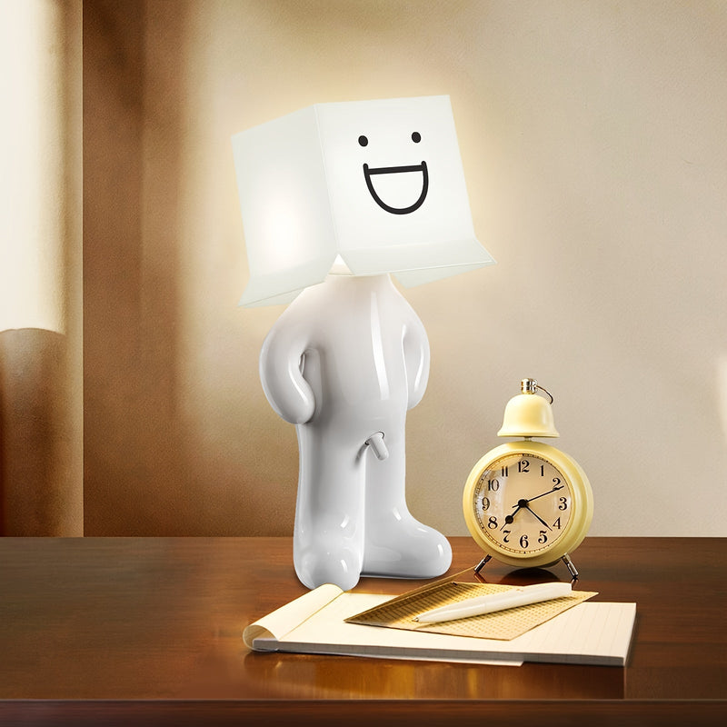 CartoonGlow Lampa - USB Bordslampa med LED och Knappkontroll
