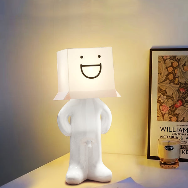 CartoonGlow Lampa - USB Bordslampa med LED och Knappkontroll